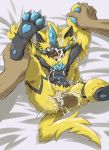  2018 abdominal_bulge anthro bed blush cum cum_in_mouth cum_inside cum_on_body cum_on_face cum_on_tongue duo erection female female_focus hand_holding human human_on_anthro interspecies legendary_pok&eacute;mon lying male male/female male_on_anthro male_penetrating mammal missionary_position nintendo on_back open_mouth penetration penis pok&eacute;mon pok&eacute;mon_(species) pok&eacute;philia sex solo_focus spread_legs spreading takura_mahiro tears tongue vaginal vaginal_penetration video_games zeraora 