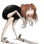  brown_hair claws derivative_work futaba_channel horror_(theme) lowres manambulus_perhorridus monster nijiura no_humans oekaki seirei_(mimi_toka) solo teeth tsukihime what yumizuka_satsuki 