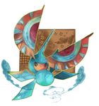  coco7 full_body gen_3_pokemon horn looking_at_viewer masquerain no_humans pokemon pokemon_(creature) simple_background white_background wings 