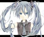  bad_id bad_pixiv_id blue_eyes cosora hatsune_miku long_hair necktie simple_background solo twintails vocaloid 