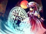  hat long_hair magic_circle patchouli_knowledge purple_eyes purple_hair solo suisa touhou 