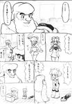 1girl artist_request comic greyscale monochrome partially_translated rockman rockman_(classic) roll thomas_light translation_request 