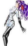 android anie_the_machinery green_eyes gynoid ponytail purple_hair ribbon robot robot_girl 