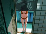  barefoot bikini breasts cleavage head_out_of_frame indoors legs medium_breasts original rokusho solo standing swimsuit 