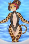  amadeen anthro breasts female furry giraffe nipples piercing pussy swimsuit tail wet 