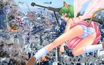  aircraft airplane angry animal_ears ass barrett bipod blue_panties blush cat_ears cat_tail green_eyes green_hair gun hase_yu hits nyano original panties pantyshot rifle shoes short_hair skirt socks striped striped_panties tail underwear weapon white_panties wings 