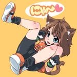  alternate_costume animal_ears bike_shorts blue_eyes cameltoe cat_ears gloves haruka_(pokemon) latex pokemon pokemon_(game) pokemon_emerald pokemon_rse solo tail takanashi_ringo 