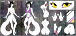  2019 anthro areola black_hair breasts canid canine digital_media_(artwork) eyelashes female fox hair mammal nipples p-v-s pussy solo yellow_eyes 