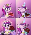  candy chocolate comic eating equid flower food friendship_is_magic horn mammal my_little_pony omny87 plant princess_cadance_(mlp) winged_unicorn wings 