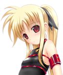  40010prototype blonde_hair blush breasts covered_nipples fate_testarossa hair_ribbon long_hair lyrical_nanoha mahou_shoujo_lyrical_nanoha mahou_shoujo_lyrical_nanoha_a's red_eyes ribbon small_breasts solo twintails 