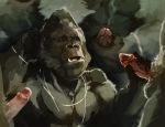  ape boarred fellatio gorilla handjob humanoid_penis male male/male mammal oral party penis primate public sex 