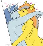  2018 anthro arnachy blush breast_squish breasts breasts_frottage digital_media_(artwork) duo equine eyes_closed fan_character female female/female hair hi_res horn kissing long_hair mammal my_little_pony unicorn url 