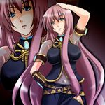  ayase bad_id bad_pixiv_id blue_eyes breasts covered_nipples large_breasts long_hair megurine_luka pink_hair solo thighhighs vocaloid 