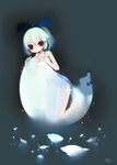  commentary_request egg original puti_devil red_eyes solo white_hair 