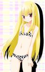  bikini blonde_hair copyright_request flat_chest long_hair noto_(soranoto) solo swimsuit very_long_hair 