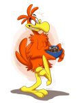  2019 anthro avian beak bird by-nc-nd cocoa_puffs creative_commons cuckoo food general_mills hi_res male mascot orlandofox simple_background sonny_the_cuckoo_bird winged_arms wings 