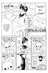  bdsm bondage bound comic furuya_usamaru greyscale highres monochrome short_cuts stuffed_animal stuffed_toy teddy_bear translated 