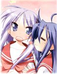  hiiragi_kagami izumi_konata lucky_star seifuku yoshimizu_kagami 