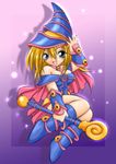  blonde_hair blush dark_magician_girl duel_monster fang toon_dark_magician_girl yu-gi-oh! yuu-gi-ou_duel_monsters 