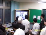  6+boys animal_ears blackboard bunny_ears chalkboard classroom glasses guitar instrument korea korean male male_focus multiple_boys photo school_uniform schoolboy suzumiya_haruhi suzumiya_haruhi_no_yuuutsu television watching 