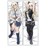  armpits arms_up artist_request blonde_hair blush dakimakura druaga_no_tou fatina lowres multiple_views panties pantyhose school_uniform skirt skirt_lift sleeves_rolled_up underwear undressing 