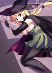  bad_id bad_pixiv_id blonde_hair blush breasts cape dragon_quest dragon_quest_iii hat iga_(nonono_tsuushin) large_breasts mage_(dq3) nipples panties panties_under_pantyhose pantyhose red_eyes solo underwear 