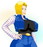  7961_shiki android_18 big_breasts breasts curvy dragon_ball dragonball dragonball_z hips huge_breasts large_breasts wide_hips 