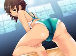  alternate_color ass brown_eyes brown_hair cameltoe competition_swimsuit gossa-tei non-web_source one-piece_swimsuit original short_hair solo swimsuit wet 