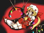  ball_gag bdsm bondage bound bound_wings crotch_rope flandre_scarlet gag gagged lilish rope shibari shibari_over_clothes solo sweat touhou 