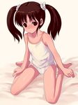  barefoot brown_eyes brown_hair camisole child natori_(natorism) original panties sitting solo twintails underwear 