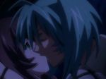  2girls green_hair ikkitousen kiss multiple_girls ryofu_housen ryuubi_gentoku yuri 