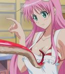  apron breasts cleavage lala_satalin_deviluke medium_breasts screencap swimsuit swimsuit_under_clothes tentacles to_love-ru 