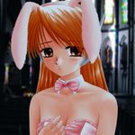  animal_ears bunny_ears omizu orange_hair robot_ears serio solo to_heart upper_body 