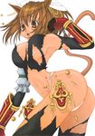  animal_ears ass breasts brown_eyes brown_hair cat_ears cat_tail final_fantasy final_fantasy_xi large_breasts lowres mihli_aliapoh mithra short_hair solo tail torn_clothes 