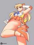  aino_minako ass bishoujo_senshi_sailor_moon blonde_hair high_heels long_hair panties purple_eyes sailor_venus shoes underwear upskirt utilizator 