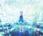  1girl bad_id bad_pixiv_id blue_eyes blue_hair cirno crystal hiroko_(keshika) ice solo touhou wings 