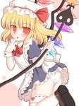  :p bonnet flandre_scarlet hat laevatein maid panties red_eyes ry solo tongue tongue_out touhou underwear wings 