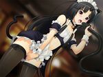  1girl censored game_cg maid maid_outfit nitroplus sumaga tail 