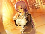  breasts garnet_(sumaga) glasses large_breasts sumaga wondering 