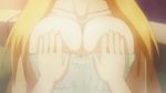  animated animated_gif blonde_hair breast_grab breasts cleavage dvd grabbing huge_breasts long_hair lowres screencap tiffania_westwood zero_no_tsukaima 