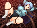  1girl blue_hair breasts game_cg glasses large_breasts nitroplus panties sumaga tentacle tsuji_santa underwear 