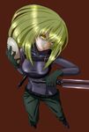  amber_(darker_than_black) cosplay darker_than_black hei hei_(cosplay) lieutenant_dan mask solo sword weapon 