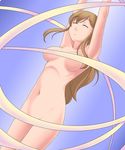  breasts long_hair maria-sama_ga_miteru medium_breasts nude ribbon solo toshifumi toudou_shimako 