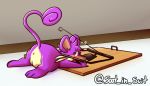  anus blush digital_media_(artwork) embarrassed feet female invalid_tag nintendo open_mouth paws pok&eacute;mon pok&eacute;mon_(species) pussy rat_trap rattata solo soot_in_suit trapped video_games 