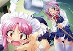  izumi_mahiru maid pantsu thigh-highs wet 