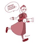  artist_request english gloves long_hair medi_gun monochrome parody red red_cross sketch solo team_fortress_2 the_medic touhou yagokoro_eirin 