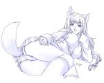  animal_ears ass bad_id bad_pixiv_id bent_over blue_eyes copyright_request hage oekaki panties solo tail underwear 
