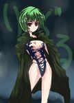  antennae asakura_itaru bad_id bad_pixiv_id breasts cape character_name cleavage green_hair medium_breasts older red_eyes short_hair solo touhou wriggle_nightbug 