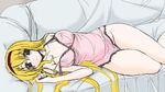  carim_gracia frapowa lingerie lying lyrical_nanoha mahou_shoujo_lyrical_nanoha_strikers no_panties solo underwear 