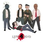  4boys =_= ? alpha_g bald bdsm beard beret bill_(left4dead) bondage bound breast_squeeze breasts brown_hair denim facial_hair francis_(left4dead) gun hat jeans just_as_planned left_4_dead louis_(left4dead) multiple_boys necktie pants ponytail small_breasts smoker_(left4dead) tentacles tongue vest weapon white_hair you_gonna_get_raped zoey_(left4dead) zombie 